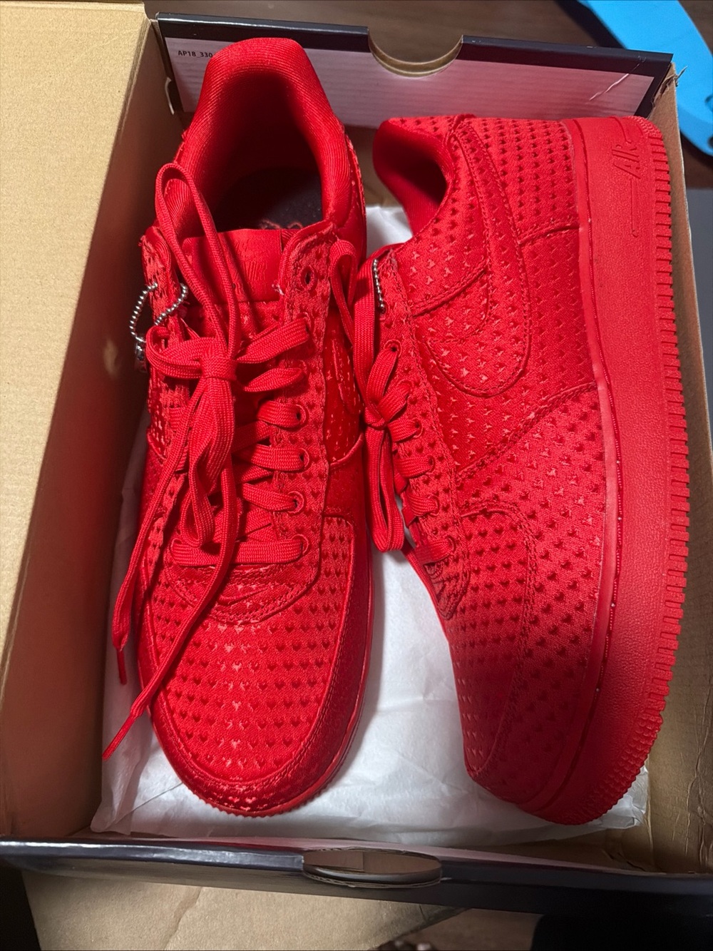 Men's Nike Air Force 1 Retro University Red/University Red (IB6836 600) Sz 11.5